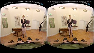 Naughty America VR - Rub n tug massage with a big tits redhead!