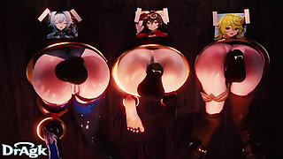 Hilichurl Genshin Animation Compilation Eula Hutao Raiden Shogun Yae Miko Hentai