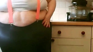 SSBBW BBW Kitchen Play in Sexy Tight Clothing Part 2