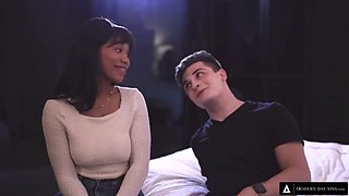 Bubble Butt Teen Aften Opal Swaps With BFF and Rides Dick Hard - Rough Sex and Loud Moaning