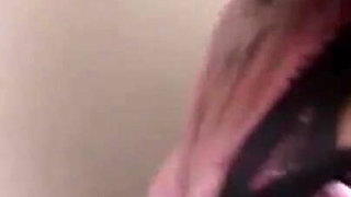 Brunette with big boobs likes hard cock