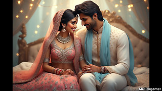 Indian lady and her husband sharing her to his office Boss