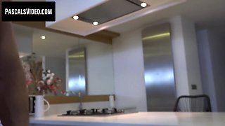 Slutty Melina May cuckolds husband and takes it up the ass