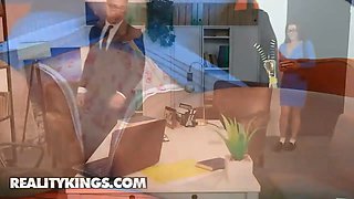 Reality kings - Josephine Jackson teases her tutor with selfies before getting pounded on his desk