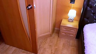 Hot mom instructs cheating stepson muddy fuck-fest on a bed