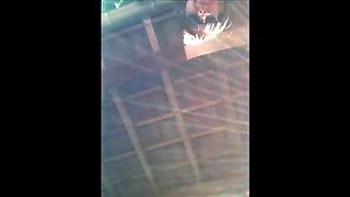 Amateur Mature Woman with Big Natural Tits Shows Off on Terrace - HD Solo Exhibition