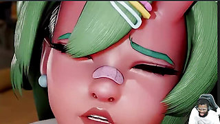 Tomboy Rian Riding a Cock, Tight Bald Pussy Nemia Anal Cumshot Fuck, Thicc Ass Mercy Side Fuck