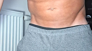 I in my jogging pants and my boxers