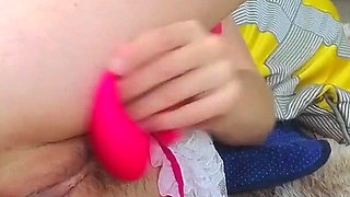 Cute Anime Doll Stretches Her Tight Hole with Big Toys