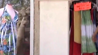 Petite Brunette Sucks Big Glory Hole Cock