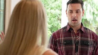 Teen cutie Chloe Rose's plan to fuck her friend's dad is a success