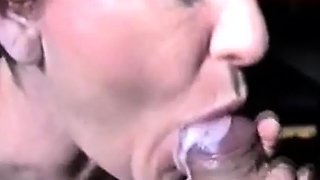 Mature fast cum on tongue