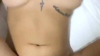 POV Amateur Threesome with Two Latin Cocks Loaded with a Lot of Milk