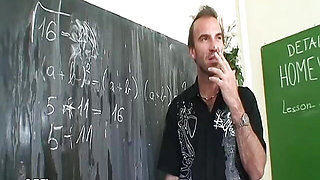 The horny teacher fuck me