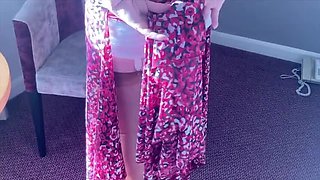 Amateur Aunty Sandra Vintage Striptease with Big Natural Tits