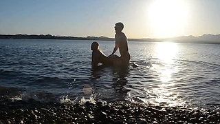 Wide Open at the Beach and Risky Fishing Fuck