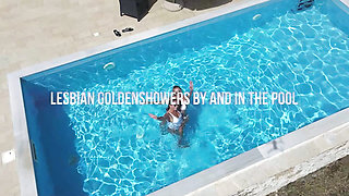 Lesbian Golden Showers in and by the Pool