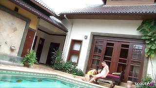 Tall slim Thai Bitch get no Condom Fuck by Big Cock White Tourist at Spa in Pattaya at Porn in Thailand