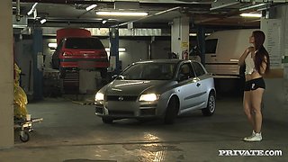 PRIVATE Garage Repair Girl Gets Fucked