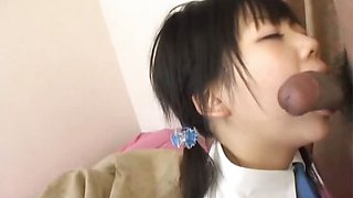 Minami Asaka Lovely Asian schoolgirl plays with her big