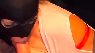 Voyeur in the Car on a Rest Area, I Jerk Him off with My Breasts, Empty His Balls, He Uses Me Like a Whore and Squirts in My Mou