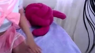 Sexy teen ebony solo toy masturbation