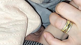 Step mom challenge step son to pull out his dick for a handjob in frot of his girlfriend