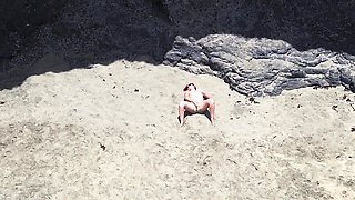 Naked Beauty on Beach - Drone POV Erotic Relaxation