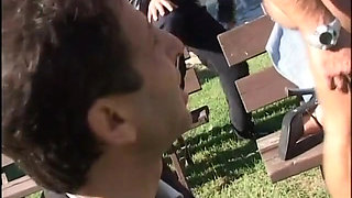 Amateur swingers filmed in outdoor fuck