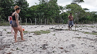 Playing the Ball on The Field with My Neighbor We Lost the Kitchen