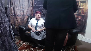 Teachers Dirty Slut $ Boyfriend Called to the Headmasters Office