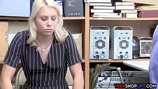 V. blonde teenie blasted by mall cop after a rampage