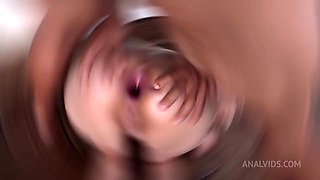 Sexy Colombian Emily Pink pissing with hardcore DAP NT067