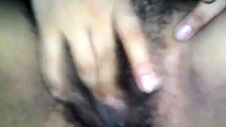 Hairy Young Mexican Woman Masturbates