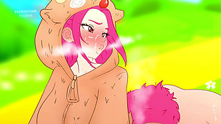 Kpop Demon Hunters - Mira in a Reindeer Costume Fucks with Romance