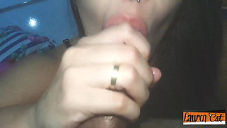Delicious Blowjob and She Ate All the Milk