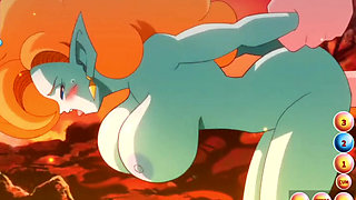 Zangya enjoys a huge cock pounding her little pussy from behind - Kame Paradise