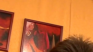 Gina and hot blonde enjoys one huge cock on the couch