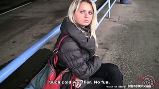 Bitch STOP - Blonde Czech MILF fucked in car