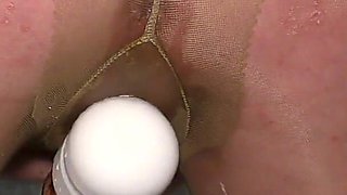 Pee in Pantyhose During Masturbate