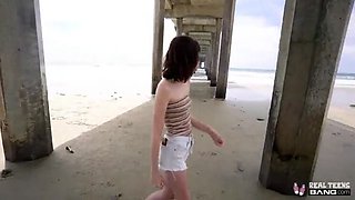 First Time Teen Grae Stoke Gets Fucked Hard - Petite Brunette Amateur Casting