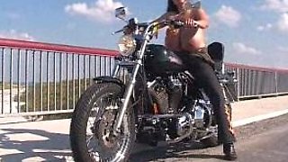 Busty brunette with big boobs rides cock