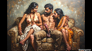 Indian wife cheating on her husband with her ex lover have some good massage and romantic fuck