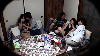 Luscious Japanese girls invite horny boys for a wild orgy