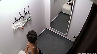 Small tits and flat belly