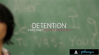 Girlsway - college girl Samantha Rone ass-fuck punished by teacher Dana Vespoli in detention - part 1&2