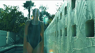 Anastasia Black Fingers Her Wet Pussy Outdoors Until She Cums