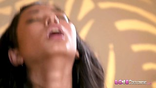 Listen to the spunk bubbling out of this petite thai asshole - enjoy internal cumshot