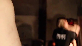 Pt1 Slave Training in a Basement & Double Domination: Sissy Fucked, Slave Whipped - Mistress Julia & Diane K