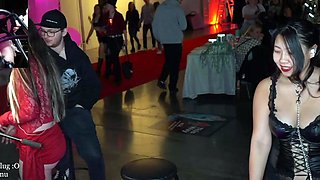 Naughty amateur German Milf group sex action